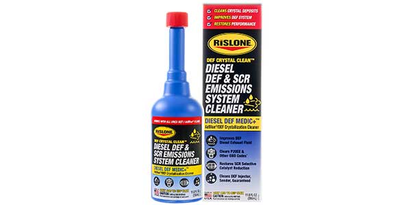 New Rislone DEF Crystal Clean™ Diesel DEF & SCR Emissions System Cleaner scrubs away crystal contaminants from the selective catalytic reduction (SCR) systems of diesel cars, trucks, and SUVs to cost-effectively restore power and performance.