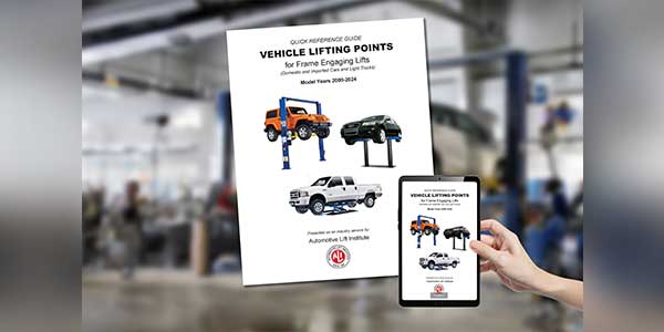 Easily find OEM-recommended lifting points to properly lift cars, trucks and SUVs.